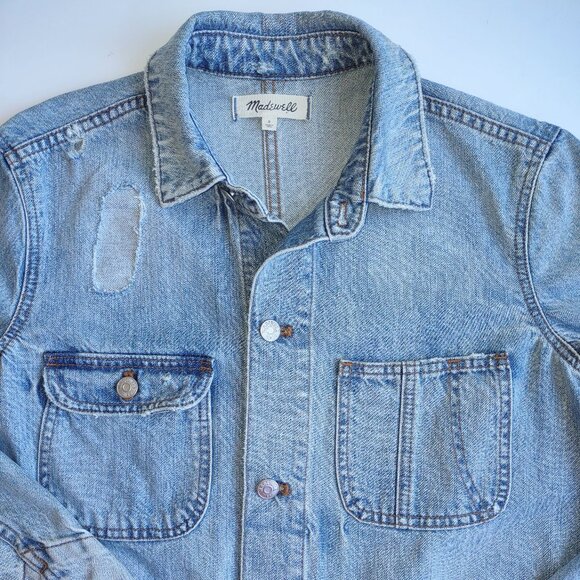 Madewell Blue Utility Jacket - Picture 9 of 13